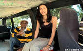  34394 Bang Bus We finally snagged a fine little Brazilian chick named Stephanie. Stephanie was Kind of shy but the greens got her in the bus.