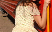 Met Art Katya N Radius by Ingret 38367 Outdoor nudity with this brunette on a red train.
