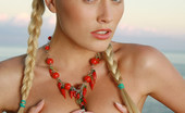 Met Art Liza B Eternia by Voronin 38552 Silky blonde with pigtails and a toned body on vacation.
