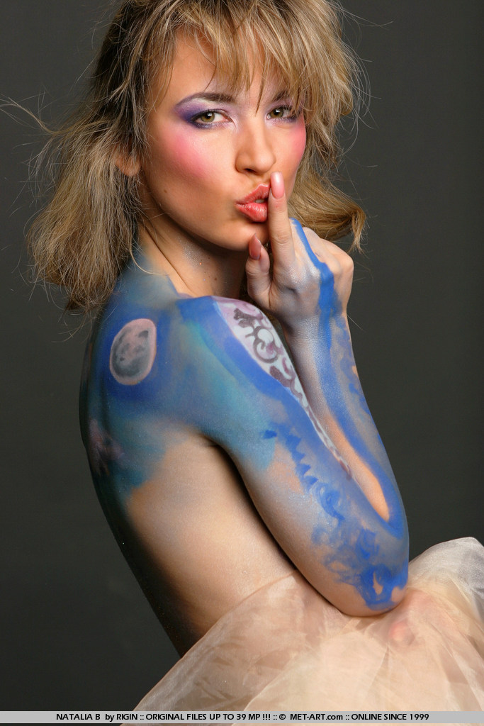 Met Art Natalia B Bodypaint Ii by Rigin 39185 Fashion shoot meets body paint meets nude expression.
