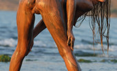 Met Art Mira A Presenting Mira by Goncharov 39471 Long haired blonde gets down and dirty in the sand in the mud and sun.
