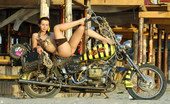 Met Art Vika I Presenting Vika by Goncharov 40700 Road warrior Vika exposes pussy and breasts on her wild hog.
