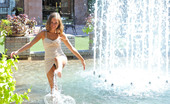 FTV Girls 47951 Riley plays in the fountain and naked in public
