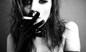  Miss Tori Black goofing off and smoking a cigarette
