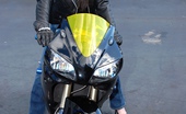  54980 MILF Hunter Hot big tits biker babe gets pounded against her motorcycle in these slammin fucking pics and big video update
