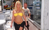  55025 MILF Hunter Check out hot milf bikini babe suck on a vanilla flavored cock then get creamed in her face
