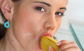 Little Caprice cap_picdress08 57728 Slutty Little Caprice using banana instead of a sex toy
