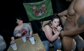  58976 Dancing Bear Slutty girls choking on stripper cock
