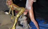 Money Talks courtney 59572 These 2 hot kitty kats get their pussies railed in these hot body painted fuck pics
