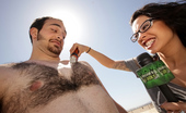Money Talks honey 59802 Watch these crazy california babes shave down a dude on venice beach hot teen fuck pics
