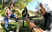 Money Talks hailey 59849 Horny hot teen fucked hard in the woods by a lumberjack

