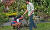 Round And Brown ambrosia 60216 Super hot big booty babe ambrosia gets pounded hard by the gardener in these hot fucking pics
