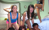 Dare Dorm faye 62632 Girls sleep over party turns in to full blow orgy ass sucking and pussy fucking at dorm room
