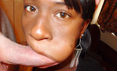 Ghetto Gaggers Alika 64219 Black chick gets her entire face covered in nut
