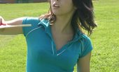  66474 Teen posing in soccerfield

