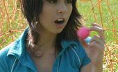  66474 Teen posing in soccerfield
