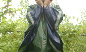  Teen wears a raincoat
