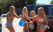 We Live Together fran 67136 Sexy red bikini nikki gets her ass wet with the girls in this amazing carwash episode
