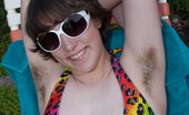 We Are Hairy Cassie Cassie sunbathes her natural body Have a close encounter with curvy newcomer Cassie as she takes off her bikini and shows off her thick hairy pussy to the world. 
