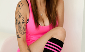 Hailey Leigh Black & Pink Knee High Socks - Template 1 76636 