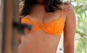 Digital Desire Sunny Leone 77376 Orange bra and pants
