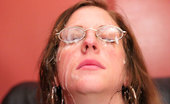 Facial Abuse Elise 80206 Milf gets her face fucked and cum dumped on her glasses

