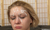 Facial Abuse Aaralyn Barra 80294 Innocent blonde skank gets facialized
