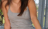  81265 Shyla Jenningss perfect perky tits are barely covered by her little tanktop at the park