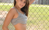  81265 Shyla Jenningss perfect perky tits are barely covered by her little tanktop at the park