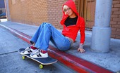 Pure 18 emma 83911 Amazing hot teen skater chick rides a mega dong after getting picked up skating the street hot amateur fucking pic
