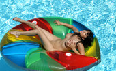 Bikini Riot Sunny Leone 84812 Sunny Leone soaking wet sheer bikini on pinwheel island

