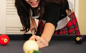 Ivy Snow 85557 Gets Schooled On A Game Of Pool And Has To Strip Down
