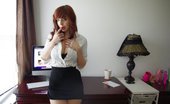 Ivy Snow 85566 Dresses Up As A Sexy Secretary And Strips
