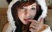 Ivy Snow Plays Around With Her Panda Outfit And High Socks
