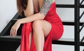 Ivy Snow 85593 Will Keep You Staring With The Tight Red Dress She Is Wearing

