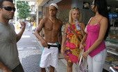 Mike In Brazil vivianne 85805 Two slammin beach babes goin crazy in this group action
