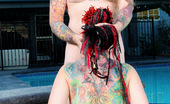 Blue Blood Marriah and Schno 98614 Tattooed couple fucking in the hot tub
