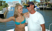 Captain Stabbin leea 102301 Cute blonde babe gets down and dirty with these guys on her first boat ride
