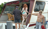 Captain Stabbin doria 102340 Cute red head babe with hot tanlines gets analized on the boat
