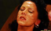 German Goo Girls 103303 Big Dick Covers A Brunettes Face With Cum
