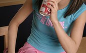 Andi Pink 104386 Teen has some soda pop

