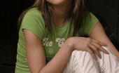 Andi Pink 104474 Cute teen model in green sweater
