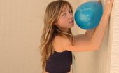 Emily 18 18 Balloon 104654 Sweet Playing With A Blue Balloon
