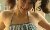 Amour Angels Dary DARY 105853 Pretty cute teen takes of her vest and panties posing shamelessly before cameras eye