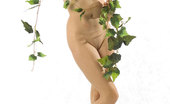 Amour Angels Valya VALE LEAFS 105869 Excellent photos of nude divine blonde with hot curves posing with a flower