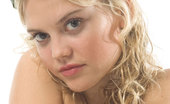 Amour Angels Valya VALE LEAFS 105869 Excellent photos of nude divine blonde with hot curves posing with a flower
