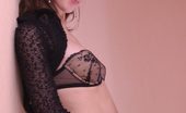Amour Angels Adelle ADELLE 105971 Fresh and sexy slim girl strips off her black clothes including her bra and panties