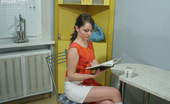 Amour Angels Olga FIRST SHOOTING 106068 By reading an erotic book on the kitchen the incredible angel couldnt help taking off her clothes and petting her wet kitty.