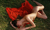 Amour Angels Angela SWEET VIRGIN 106292 A red shawl and green beautiful nature make virgin teens appearance so amazing…