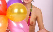Amour Angels Meseda BRIGHTNESS 106524 Charming teenie plays with a bunch of balloons then strips down totally naked and poses.